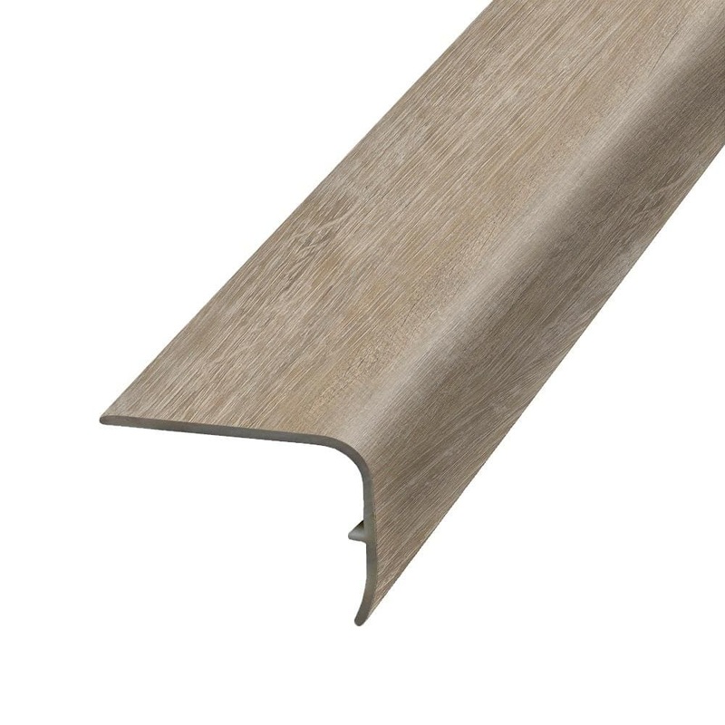 PERFORMANCE ACCESSORIES Woodrow 1.32 in. Thick x 1.88 in. Wide x 78.7 in. Length Vinyl Stair Nose Molding VSNP-08177