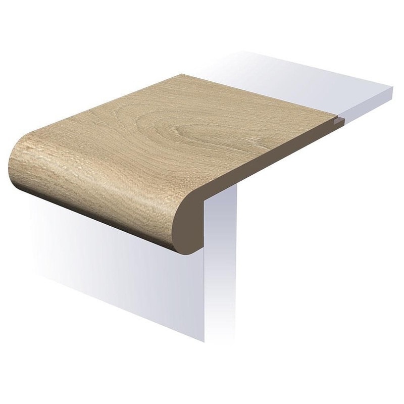 SELKIRK FLOORS Gentle Sierra 1 in. T x 4-1/2 in. W x 94 in. L Waterproof Flush Stair Nose Moulding SK56503FSN