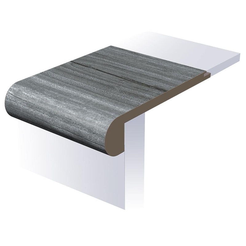 SELKIRK FLOORS Smokey Keystone 1 in. T x 4-1/2 in. W x 94 in. L Waterproof Flush Stair Nose Moulding SK55647FSN