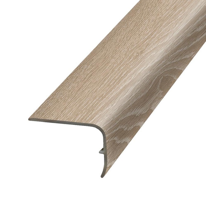 PERFORMANCE ACCESSORIES Bisque 1.32 in. Thick x 1.88 in. Wide x 78.7 in. Length Vinyl Stair Nose Molding VSNP-05584