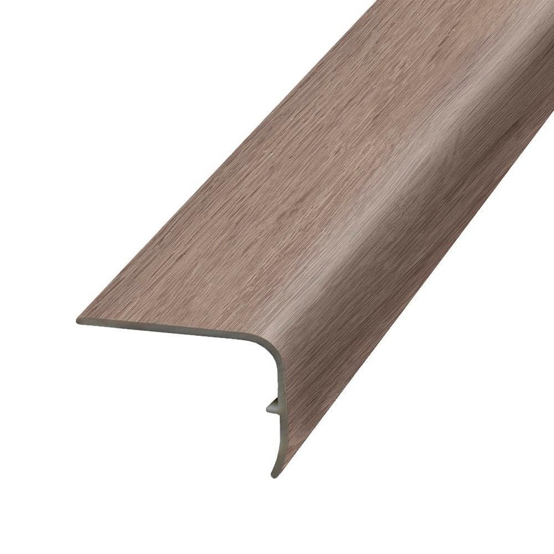 PERFORMANCE ACCESSORIES Cafe Au Lait 1.32 in. Thick x 1.88 in. Wide x 78.7 in. Length Vinyl Stair Nose Molding VSNP-05971