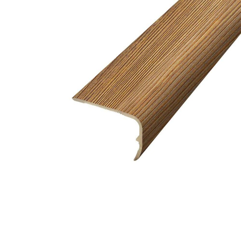 PERFORMANCE ACCESSORIES Saddle Ridge 1.32 in. Thick x 1.88 in. Wide x 78.7 in. Length Vinyl Stair Nose Molding VSNP-08228