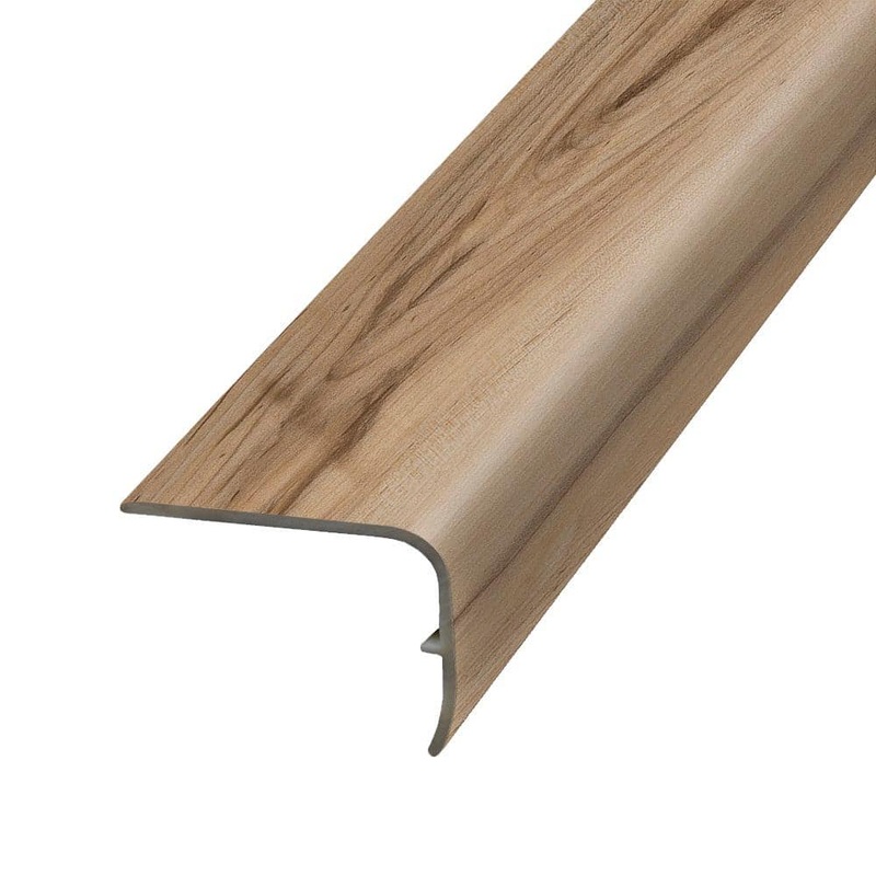 PERFORMANCE ACCESSORIES Shire Mount 1.32 in. Thick x 1.88 in. Wide x 78.7 in. Length Vinyl Stair Nose Molding VSNP-07758