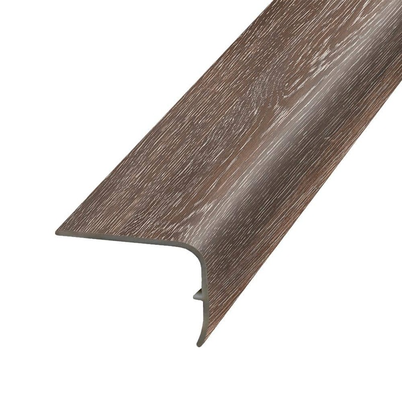 PERFORMANCE ACCESSORIES Warm Stone 1.32 in. Thick x 1.88 in. Wide x 78.7 in. Length Vinyl Stair Nose Molding VSNP-05704