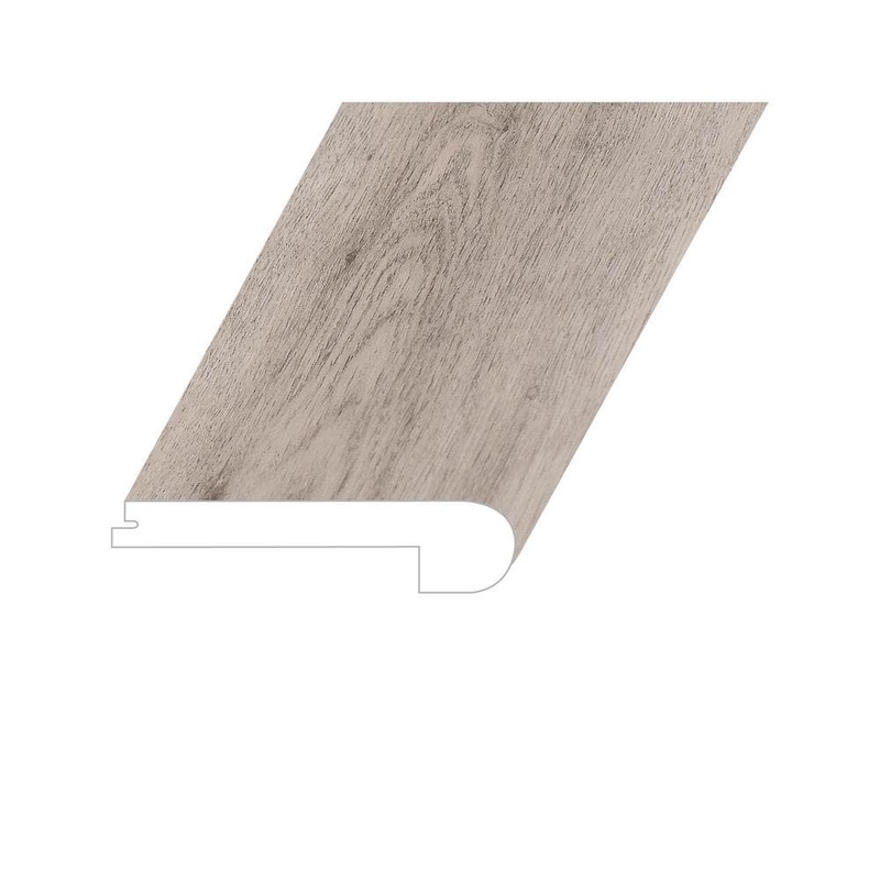 Montserrat Invicta Novel Taupe 1 in. Thick x 4.5 in. Wide x 94.5 in. Length Vinyl Flush Stair Nose Molding FSTNMNST2019057