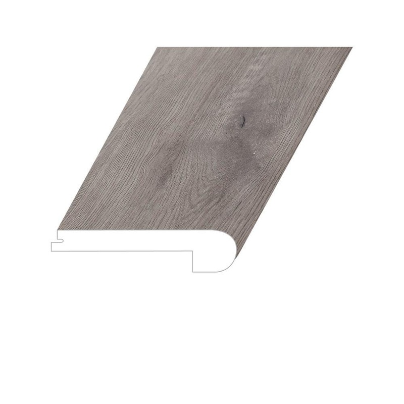 Montserrat Meraki Tranquil Grey 1 in. T x 4.5 in. W x 94.5 in. L Vinyl Flush Stair Nose Molding FSTNMNST2019076