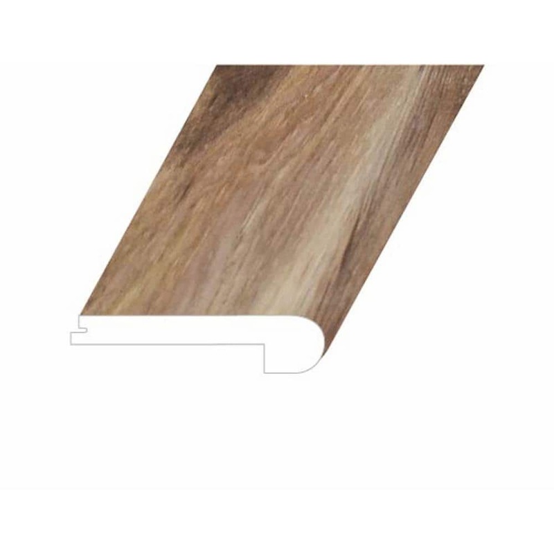 Montserrat Veritas Enriched Cedar 1 in. T x 4.5 in. W x 94.5 in. L Vinyl Flush Stair Nose Molding FSTNMNST2019065
