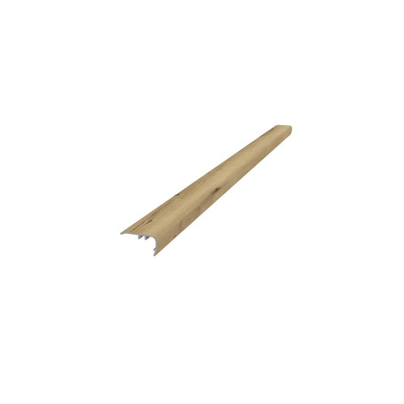 NewTechWood EverLux Camel Cedar 1.1 in. T x 2.05 in. W x 84 in. L Overlap Stair Nose Trim SNE02-7-CCD