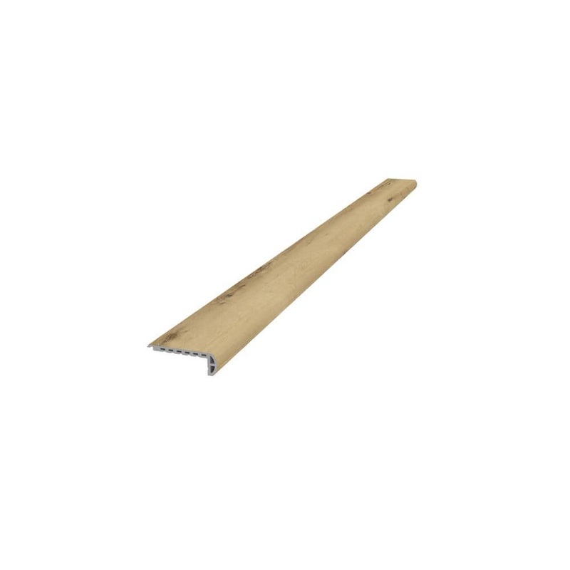 NewTechWood EverLux Camel Cedar 20 mm T x 2.56 in. W x 84 in. L Flush Stair Nose Molding SNE01-7-CCD