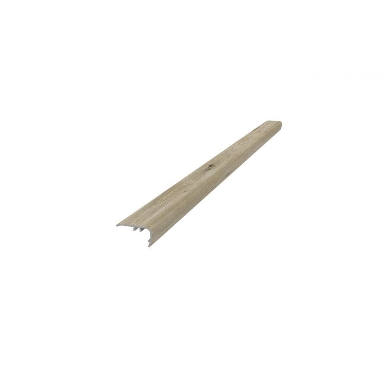 NewTechWood EverLux Elephant Gray 1.1 in. T x 2.05 in. W x 84 in. L Overlap Stair Nose Trim SNE02-7-EGY