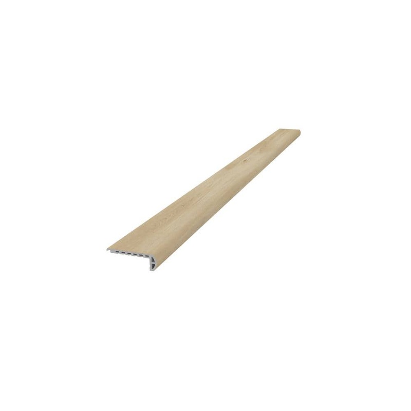 NewTechWood EverLux Mongoose Taupe 20 mm T x 2.56 in. W x 84 in. L Flush Stair Nose Molding SNE01-7-MTU