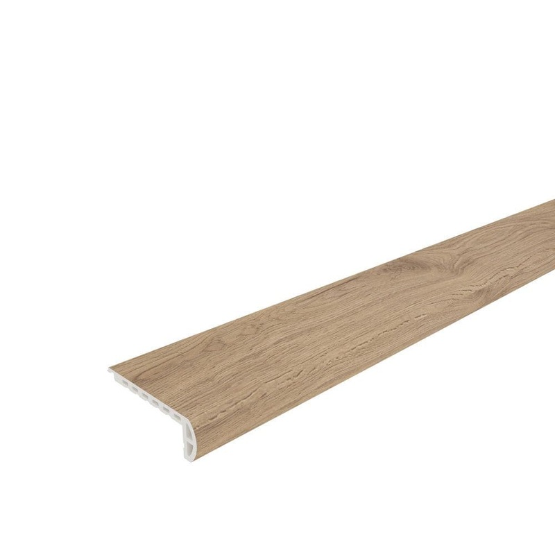 NewTechWood Everlux Premium Flooring Alice Desert Brown 0.78 in. T x 2.36 in. W x 94.5 in. L Flush Stair Nose Molding SNE01-8-ADB