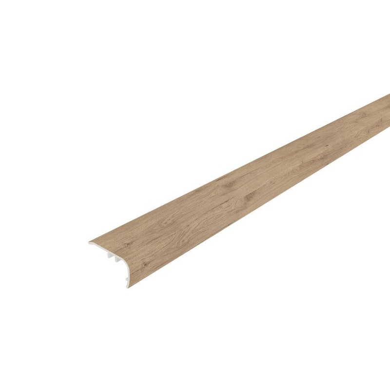 NewTechWood Everlux Premium Flooring Alice Desert Brown 1.1 in. T x 2.05 in. W x 94.5 in. L Overlap Stair Nose Molding SNE02-8-ADB