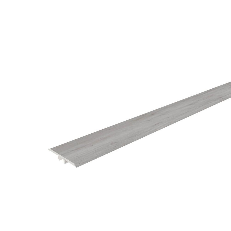 NewTechWood Everlux Premium Flooring Camila Rustic Gray 0.31 in. T x 1.96 in. W x 94.5 in. L T Molding TMO-8-CRG