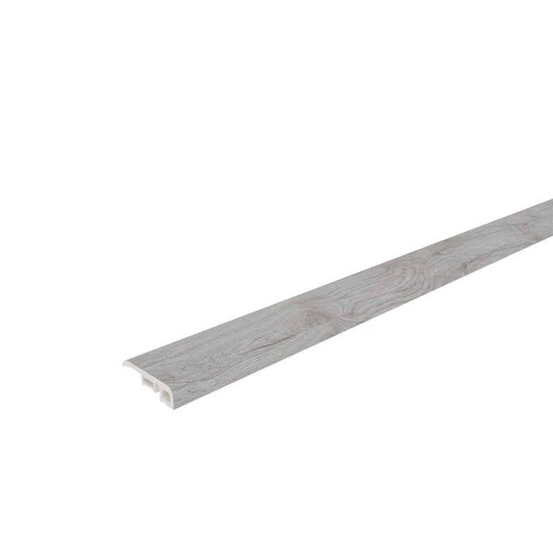 NewTechWood Everlux Premium Flooring Camila Rustic Gray 0.39 in. T x 1.38 in. W x 94.5 in. L Reducer Molding ECR01-8-CRG