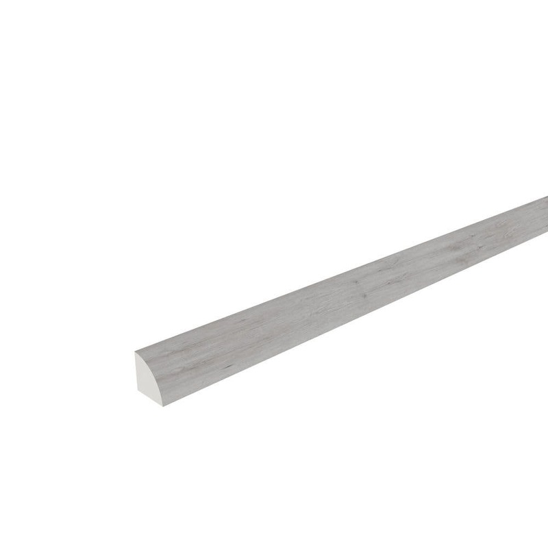 NewTechWood Everlux Premium Flooring Camila Rustic Gray 0.75 in. T x 0.75 in. W x 94.5 in. L Quarter Round Molding (4-Pack) QUR-8-CRG-4