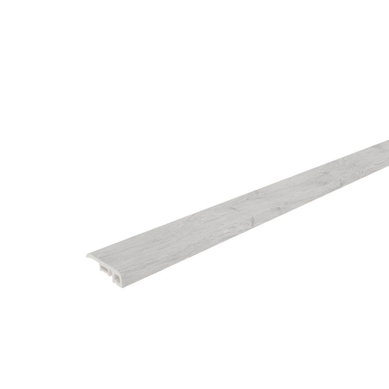 NewTechWood Everlux Premium Flooring Giselle Ice Gray 0.39 in. T x 1.38 in. W x 94.5 in. L Reducer Molding ECR01-8-GIG