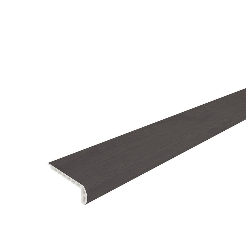 NewTechWood Everlux Premium Flooring Kylie Rich Brown 0.78 in. T x 2.36 in. W x 94.5 in. L Flush Stair Nose Molding SNE01-8-KRB