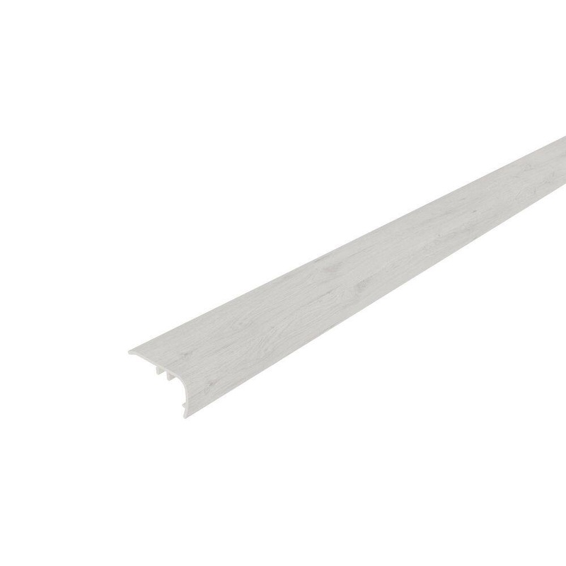 NewTechWood Everlux Premium Flooring Sabrina Pale Beige 1.1 in. T x 2.05 in. W x 94.5 in. L Overlap Stair Nose Trim SNE02-8-SPB