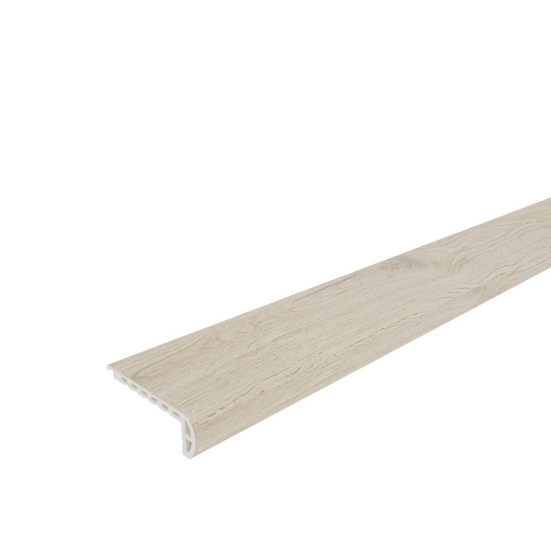 NewTechWood Everlux Premium Flooring Teresa Wheat Brown 0.78 in. T x 2.36 in. W x 94.5 in. L Flush Stair Nose Molding SNE01-8-TWB