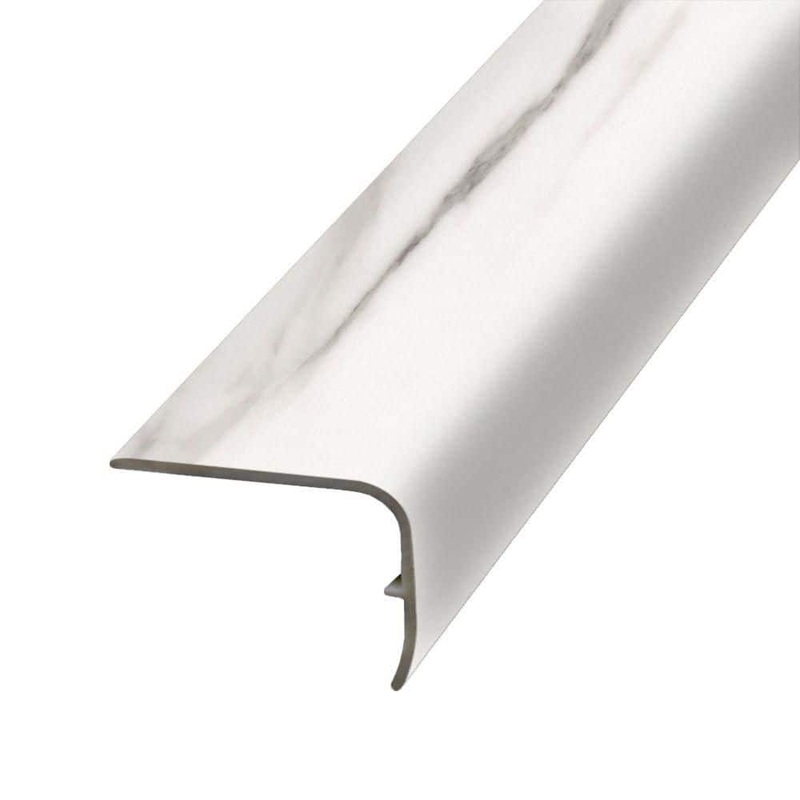 PERFORMANCE ACCESSORIES Mountain Brook 1.32 in. Thick x 1.88 in. Wide x 78.7 in. Length Vinyl Stair Nose Molding VSNP-08163