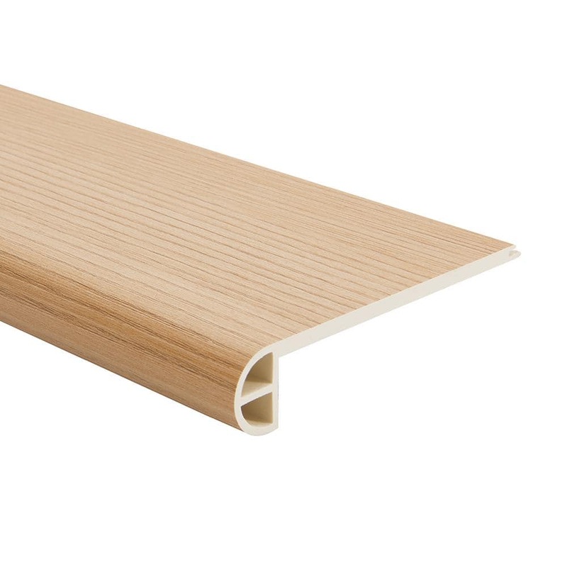 Malibu Wide Plank French Oak Costa Mesa 0.984 in. Thickness x 4.527 in. Width x 94.48 in. Length Vinyl Flush Stair Nose Molding HDNSCL6766-FSN