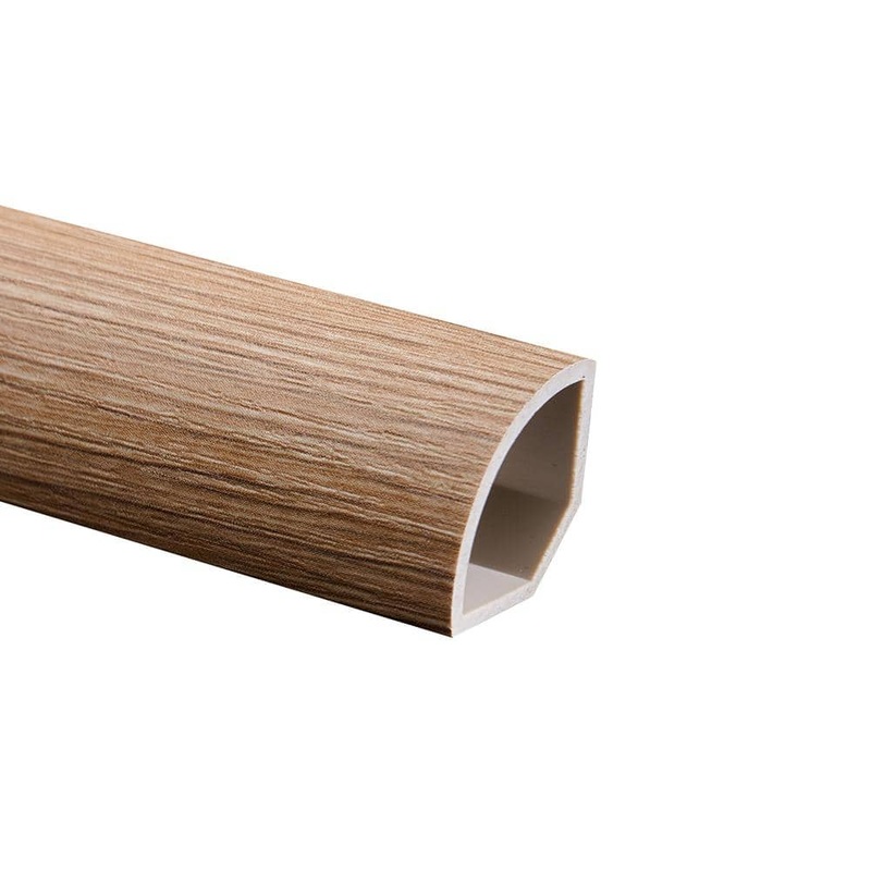 Malibu Wide Plank French Oak Cupertino 0.66 in. Thickness x 1.1 in. Width x 94.48 in. Length Quarter Round Molding HDLECL4955-QR