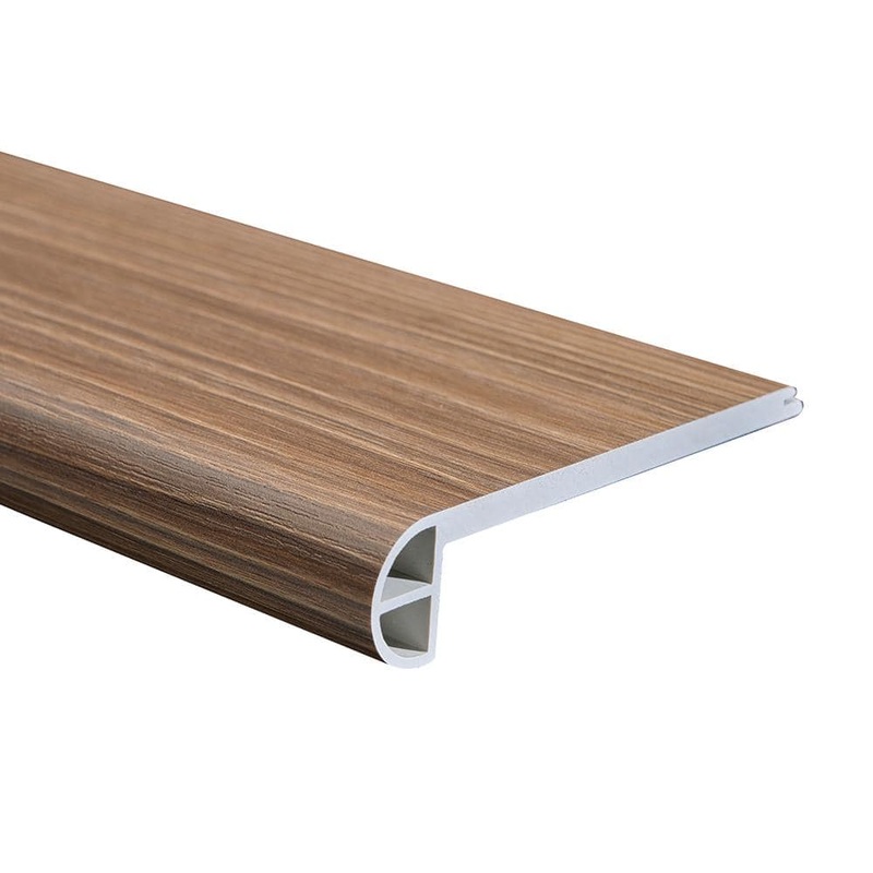 Malibu Wide Plank French Oak Cupertino 0.984 in. Thickness x 4.527 in. Width x 94.48 in. Length Vinyl Flush Stair Nose Molding HDLECL4955-FSN