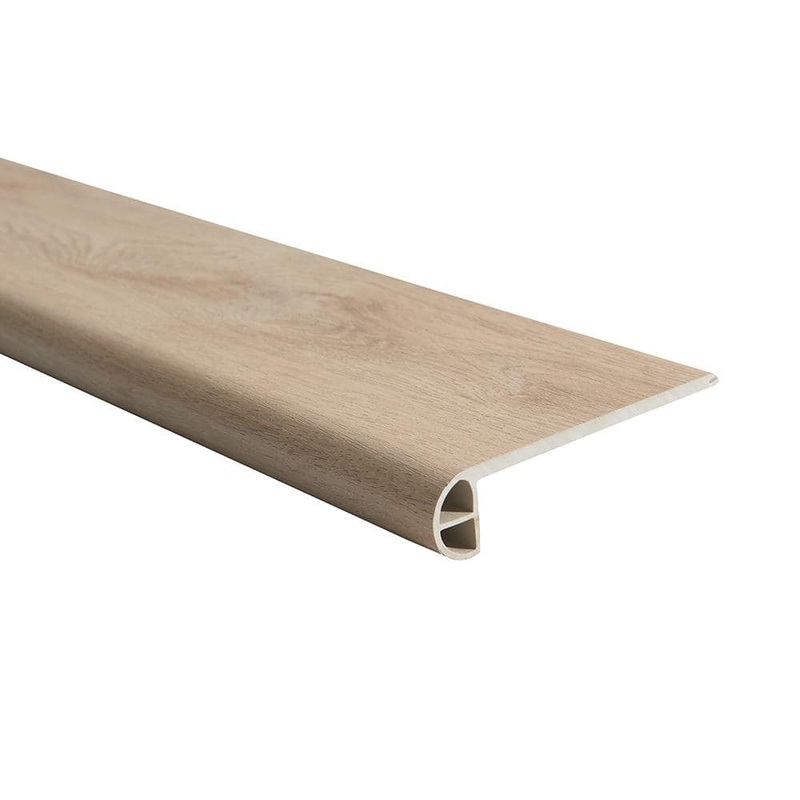 Malibu Wide Plank French Oak Del Prado 0.98 in. T x 4.53 in. W x 94.48 in. L Vinyl Flush Stair Nose Molding – Designed for 7mm Plank HDMLCL0277-FSN