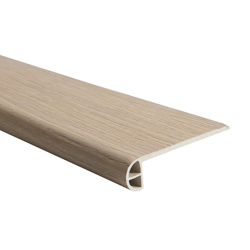 Malibu Wide Plank French Oak Montague 0.98 in. T x 4.53 in. W x 94.48 in. L Vinyl Flush Stair Nose Molding – Designed for 7mm Plank HDMLCL0352-FSN