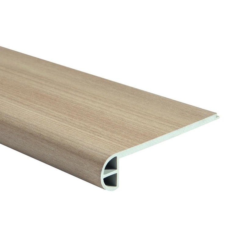 Malibu Wide Plank French Oak Morada 0.984 in. T x 4.527 in. Width x 94.48 in. L Vinyl Flush Stair Nose Molding HDMVCL929-FSN