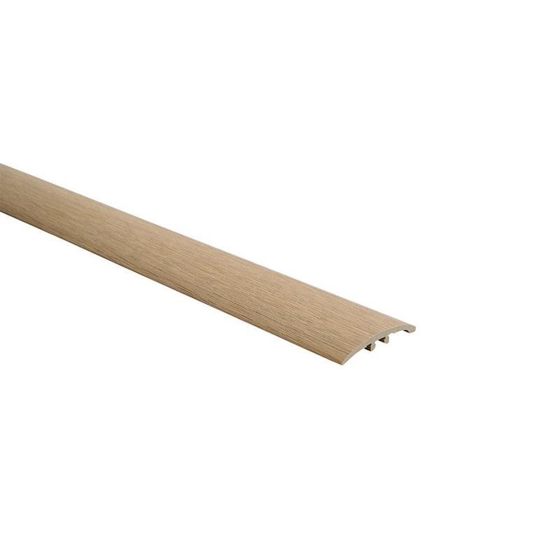 Malibu Wide Plank French Oak Roseville 0.275 in. Thickness x 1.85 in. Width x 94.48 in. Length Vinyl 3 in 1 Molding HDMVCL033-3N1