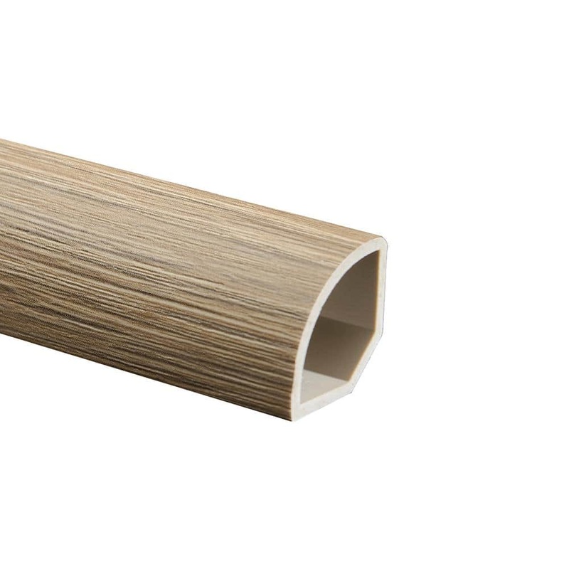 Malibu Wide Plank French Oak San Carlos 0.66 in. Thickness x 1.1 in. Width x 94.48 in. Length Quarter Round Molding HDLECL4917-QR