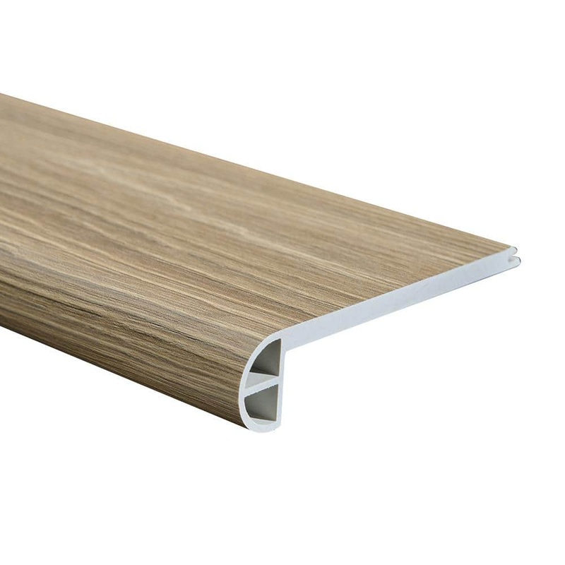 Malibu Wide Plank French Oak San Carlos 0.984 in. Thickness x 4.527 in. Width x 94.48 in. Length Vinyl Flush Stair Nose Molding HDLECL4917-FSN