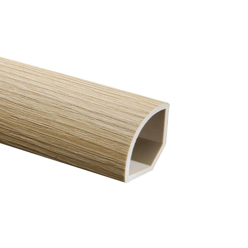 Malibu Wide Plank French Oak Santa Clara 0.66 in. Thickness x 1.1 in. Width x 94.48 in. Length Quarter Round Molding HDLECL4993-QR