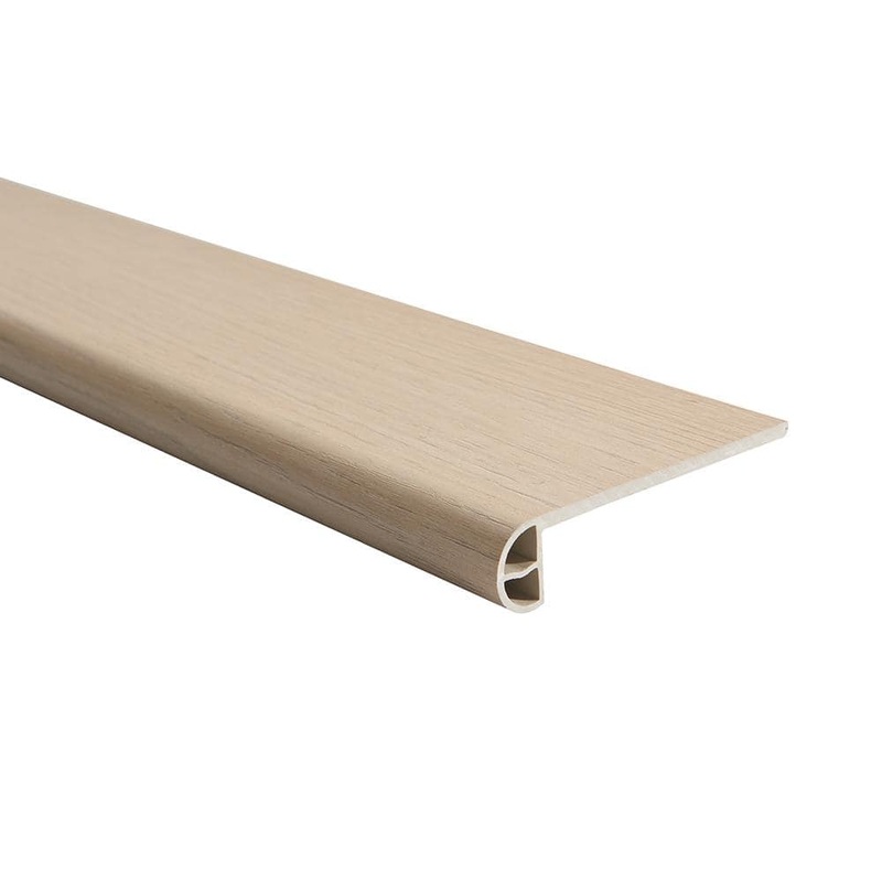 Malibu Wide Plank French Oak Shoreline 0.98 in. T x 4.53 in. W x 94.48 in. L Vinyl Flush Stair Nose Molding – Designed for 5.5 mm Plank HDMLCL357-FSN