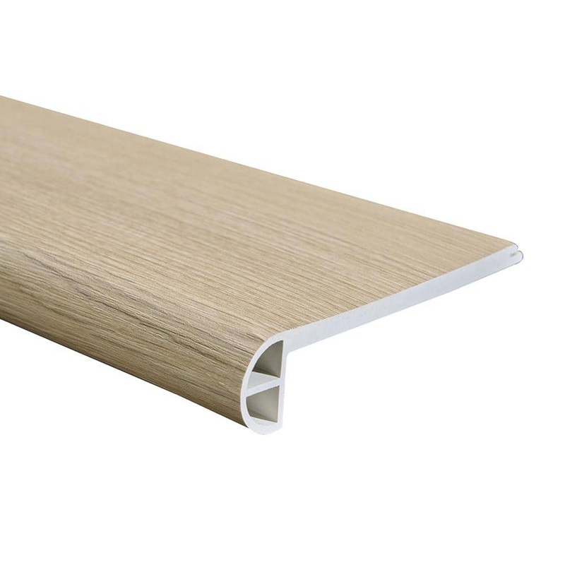 Malibu Wide Plank French Oak Sunnyvale 0.984 in. Thickness x 4.527 in. Width x 94.48 in. Length Vinyl Flush Stair Nose Molding HDLECL4979-FSN