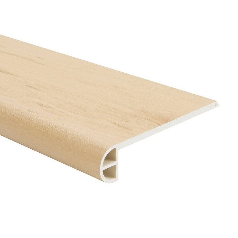 Malibu Wide Plank Maple Woodside 0.984 in. Thickness x 4.527 in. Width x 94.48 in. Length Vinyl Flush Stair Nose Molding HDMVCL9774-FSN