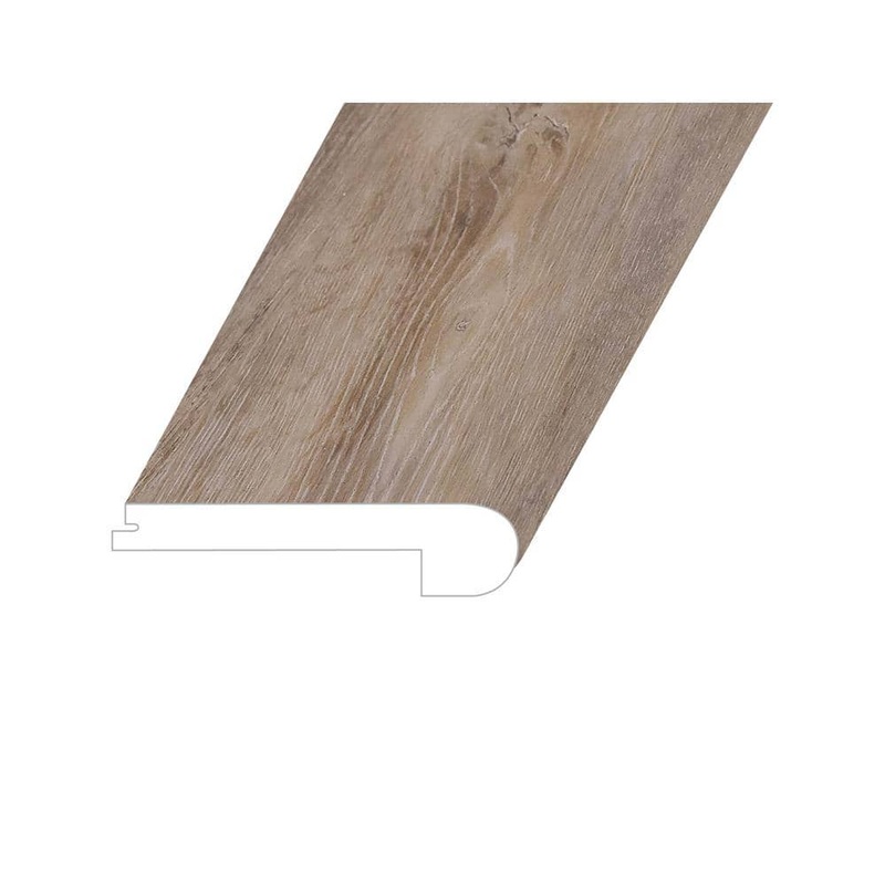 Montserrat Amare Revered Ecru 1 in. T x 4.5 in. W x 94.5 in. L Vinyl Flush Stair Nose Molding FSTNMNST2019058