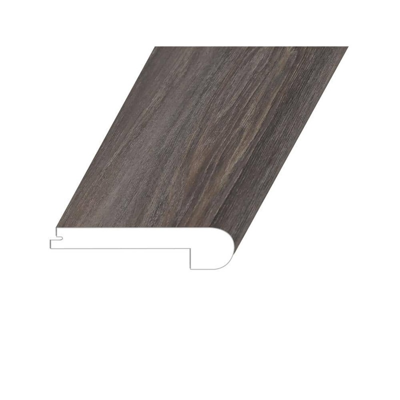 Montserrat Domaine Graphic Charcoal 1 in. T x 4.5 in. W x 94.5 in. L Vinyl Flush Stair Nose Molding FSTNMNST2020092