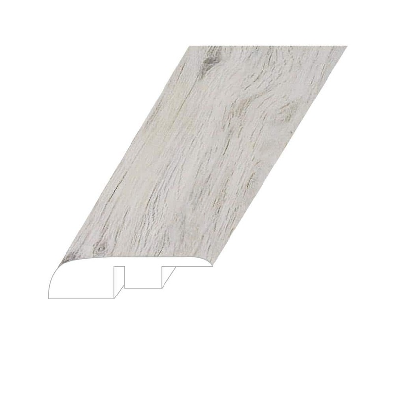 Montserrat Manifesto Collection Argent Dove 0.59 in. T x 1.38 in. W x 94.49 in. L Vinyl End Cap Molding ECMNST-2018034