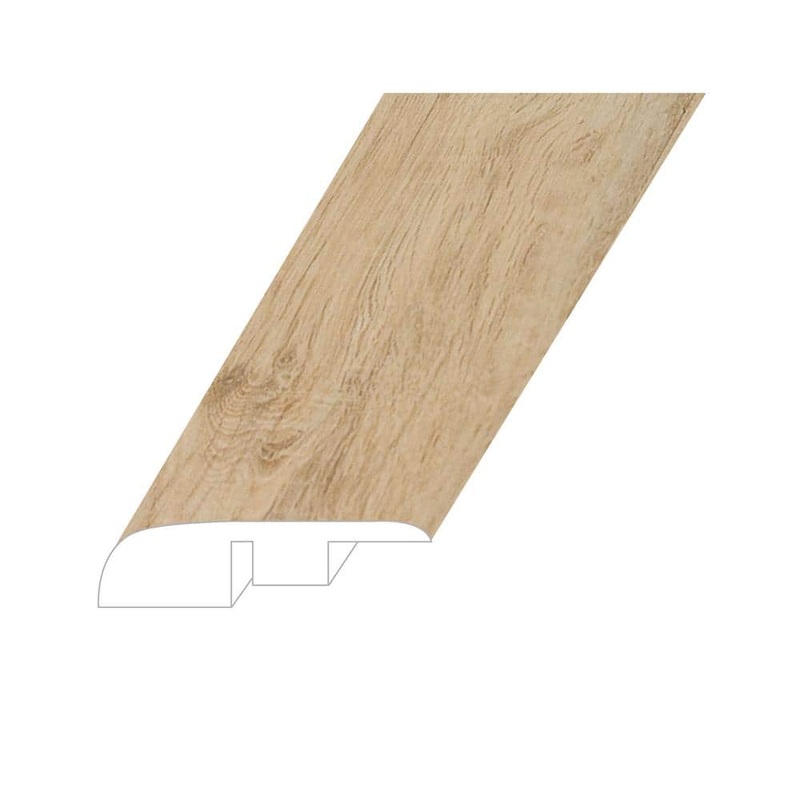 Montserrat Manifesto Collection Natural Sable 0.59 in. T x 1.38 in. W x 94.49 in. L Vinyl End Cap Molding ECMNST-2018035