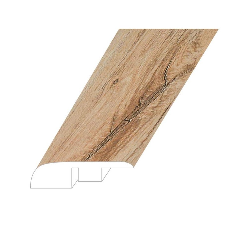 Montserrat Manifesto Collection Sublime Teak 0.59 in. T x 1.38 in. W x 94.49 in. L Vinyl End Cap Molding ECMNST-2018032