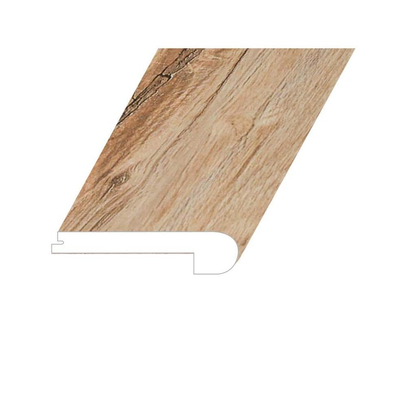 Montserrat Manifesto Sublime Teak 1 in. Thick x 4.5 in. Wide x 94.5 in. Length Vinyl Flush Stair Nose Molding FSTNMNST2018032