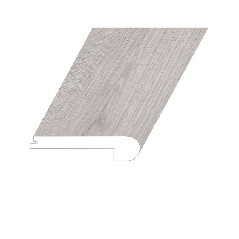 Montserrat Meraki Iridescent Mist 1 in. T x 4.5 in. W x 94.5 in. L Vinyl Flush Stair Nose Molding FSTNMNST2019077