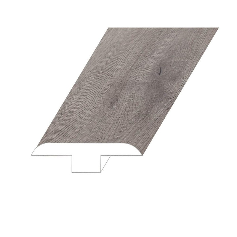 Montserrat Meraki Tranquil Grey 0.5 in. T x 1.8 in. W x 94.5 in. L Vinyl T-Molding TMMNST-2019076