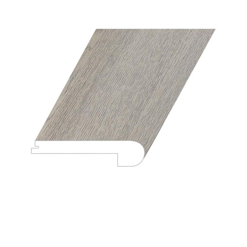 Montserrat Opus Luxe Ivory 1 in. T x 4.5 in. W x 94.5 in. L Vinyl Flush Stair Nose Molding FSTNMNST2018028