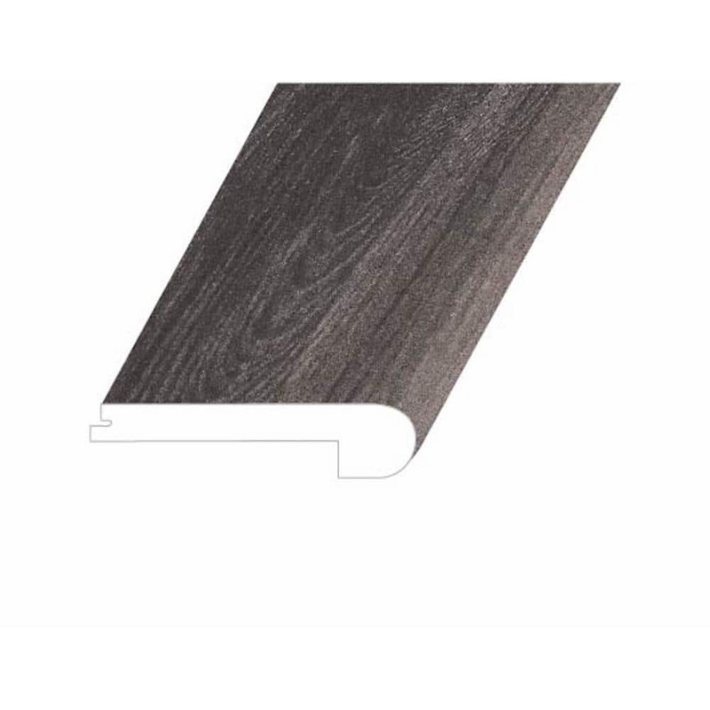 Montserrat Veritas Rooted Graphite 1 in. T x 4.5 in. W x 94.5 in. L Vinyl Flush Stair Nose Molding FSTNMNST2019066