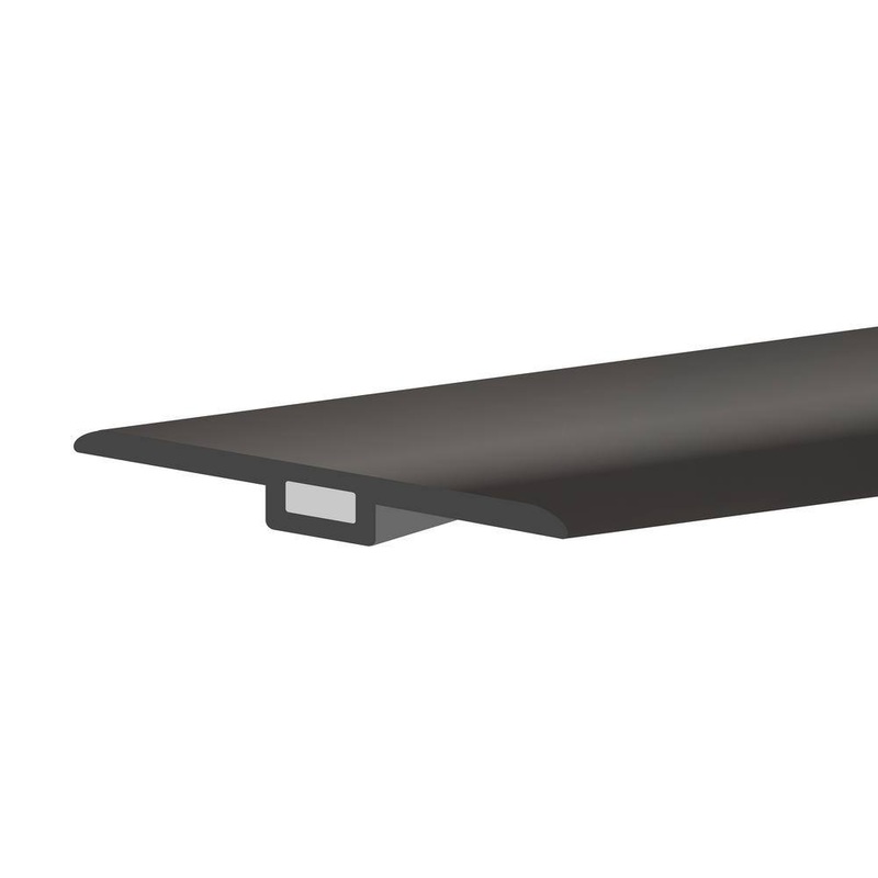 Lucida Surfaces Maxcore Piano Black 1 3/4 in. W x 47 1/4 in. L 0.27 in. T Vinyl T-Molding MC-513TM
