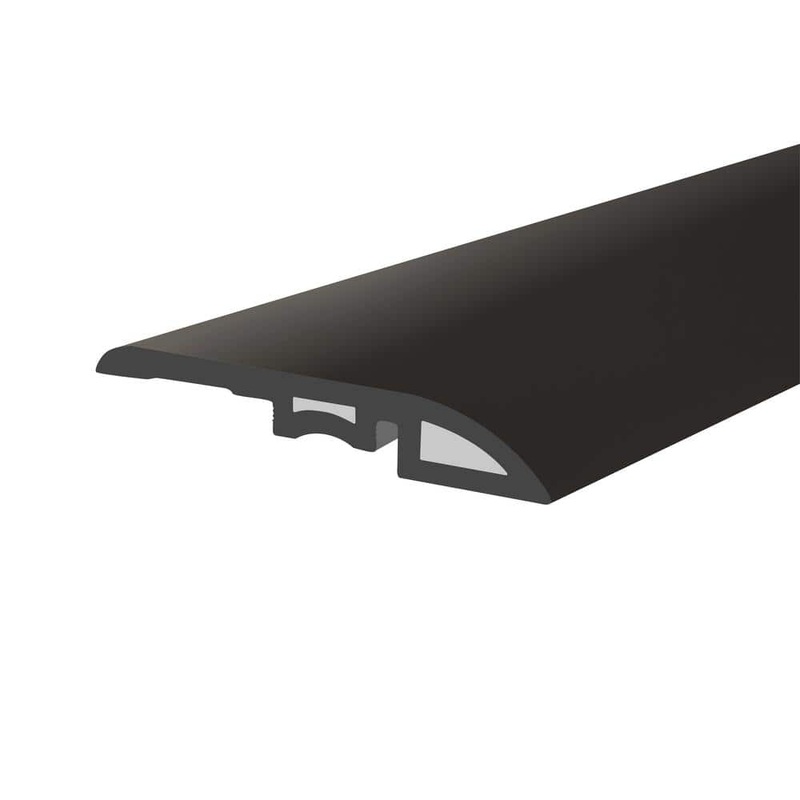 Lucida Surfaces MaxCore Piano Black 1 3/4 in. W x 47 1/4 in. L x 0.27 T Vinyl Reducer Molding Trim MC-513RM